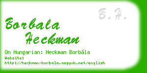 borbala heckman business card